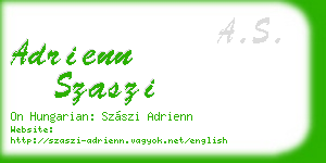 adrienn szaszi business card